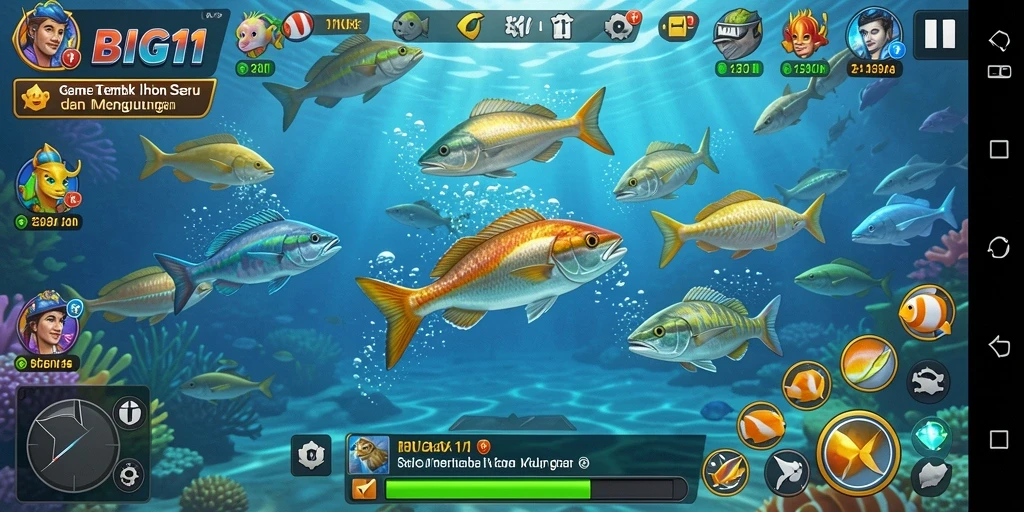 Gameplay memukau saat menangkap ikan dalam BIG11.