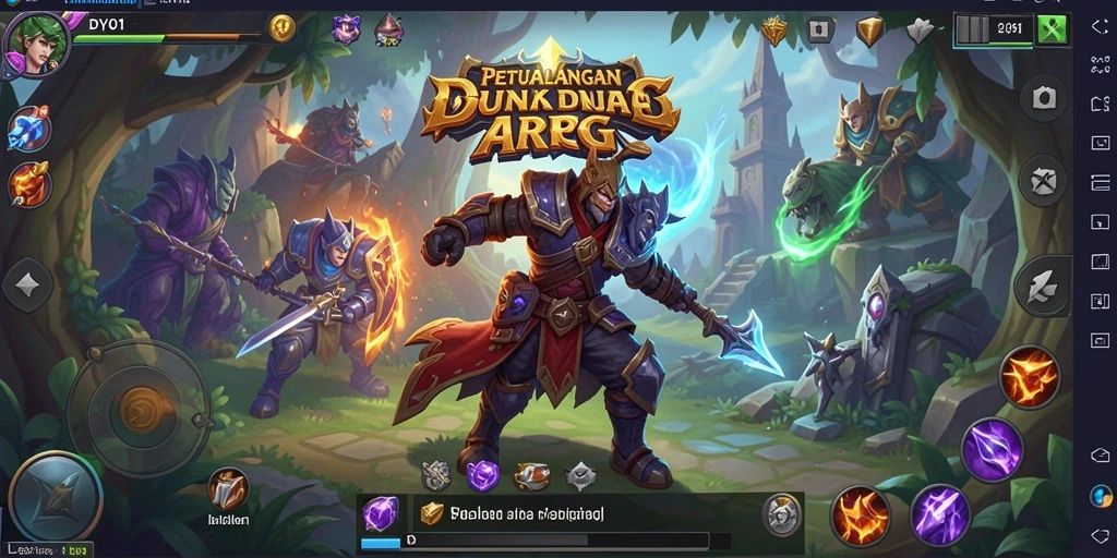 Tampilan seru dari gameplay epik ARPG DY01.