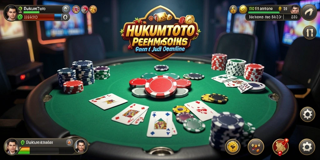 Tampilan gameplay seru HUKUMTOTO dengan berbagai jenis Poker.
