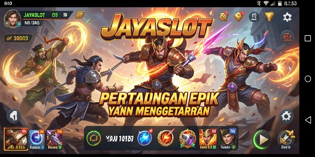 Tampilan gameplay mendebarkan dari JAYASLOT dalam aksi pertarungan.