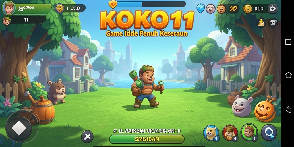 Tampilan gameplay KOKO11 yang memukau dan penuh warna.