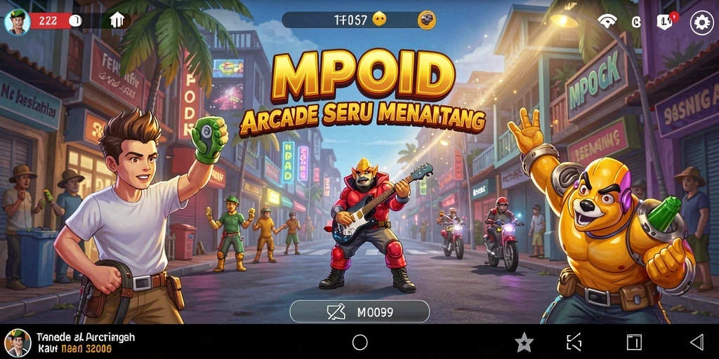 Tangkapan layar permainan MPOID menampilkan aksi seru dalam gameplay Arcade.