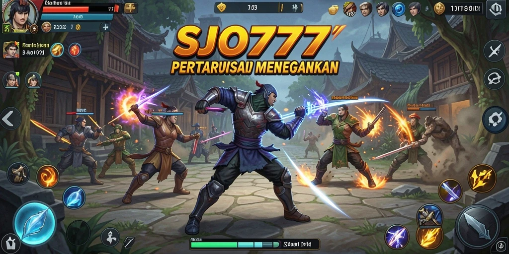 Tangkapan layar utama SJO777 menampilkan aksi pertarungan yang mendebarkan.
