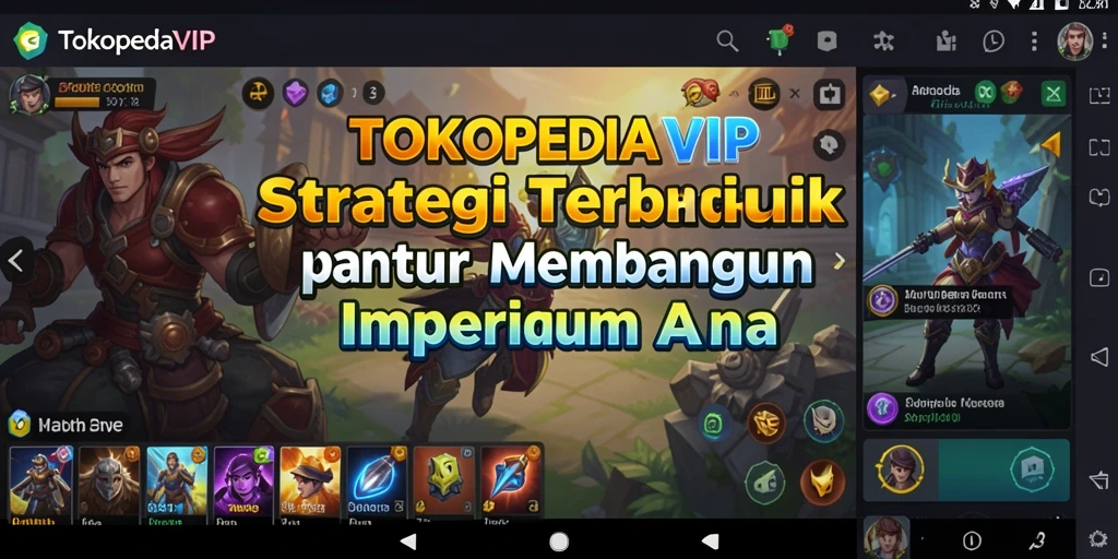 Tampilan gameplay TOKOPEDIAVIP yang penuh strategi dan pertempuran.